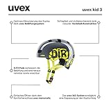 Uvex Kinder kid 3 Fahrradhelm, Grau (Dirtbike Gray-Lime), 51-55 cm - 6