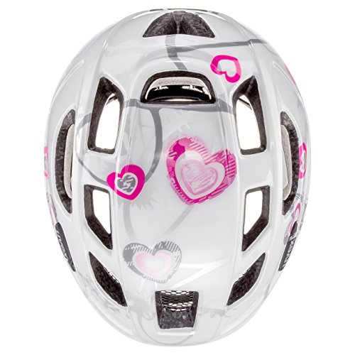 Uvex Kinder Finale Junior Mountainbikehelm, Mehrfarbig (Heart White pink), 51-55 cm - 5