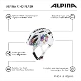 ALPINA Kinder Radhelm Ximo Flash Fahrradhelm, White-Flower, 47-51 cm - 6