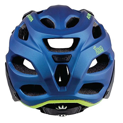 ALPINA Erwachsene King Carapax Fahrradhelm, darkblue-neon, 57-62 cm - 2