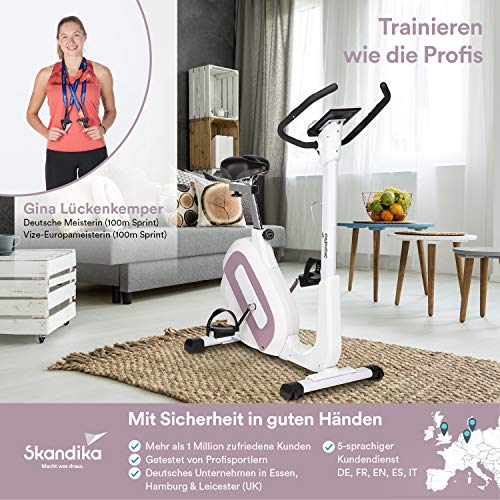 skandika Ergometer Hometrainer Elskling, Auswahl aus verschiedenen Sätteln, Magnetbremssystem, 11 kg Schwungmasse, 24 Trainingsprogramme, Tablet-Halterung, Bluetooth und App-Steuerung - 8