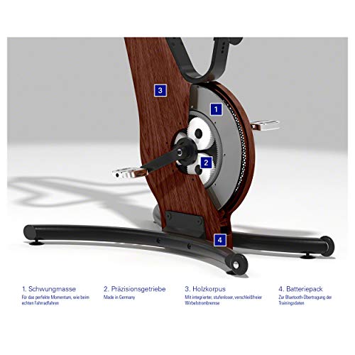 NOHrD Bike-Fahrradergometer, Heimtrainer, Fitnessbike, Holz - 4