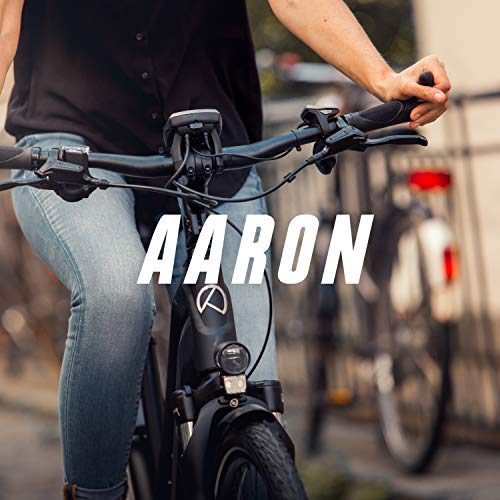 AARON Horn - Lenker Griffe mit Gel Dämpfung - ergonomische Lenkerhörner aus rutschfestem Gummi - Fahrradgriffe für E-Bike, Trekkingrad, Mountainbike, Tourenrad in schwarz - 8