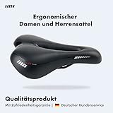 AARON Fahrradsattel - ergonomischer Fahrradsitz für Damen und Herren - Gelsattel ist bequem und wasserdicht - Fahrrad Sattel für Trekkingrad, Mountainbike, Stadtrad, E-Bike - 2