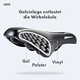 AARON Fahrradsattel - ergonomischer Fahrradsitz für Damen und Herren - Gelsattel ist bequem und wasserdicht - Fahrrad Sattel für Trekkingrad, Mountainbike, Stadtrad, E-Bike - 3