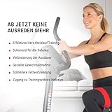 HAMMER 4862 Ergometer Cardio XT6 BT, leises Fitnessfahrrad mit tiefem Einstieg und Comfort-Sattel, 13 kg Schwungmassensystem, Bluetooth & App-Steuerung, 130 kg Benutzergewicht, 93 x 51 x 150 cm - 3