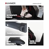 HAMMER 4862 Ergometer Cardio XT6 BT, leises Fitnessfahrrad mit tiefem Einstieg und Comfort-Sattel, 13 kg Schwungmassensystem, Bluetooth & App-Steuerung, 130 kg Benutzergewicht, 93 x 51 x 150 cm - 6