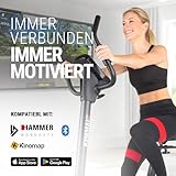 HAMMER 4862 Ergometer Cardio XT6 BT, leises Fitnessfahrrad mit tiefem Einstieg und Comfort-Sattel, 13 kg Schwungmassensystem, Bluetooth & App-Steuerung, 130 kg Benutzergewicht, 93 x 51 x 150 cm - 8