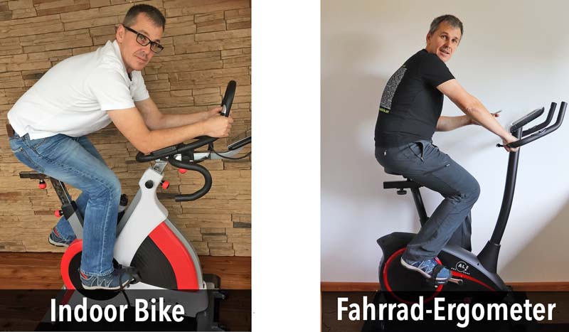 Das Bild zeigt Indoor Bike und Fahrrad-Ergometer im Test