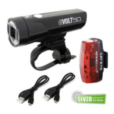 Cateye Gvolt 50 LED Fahrradlicht Set mit Rücklicht Rapid Micro G